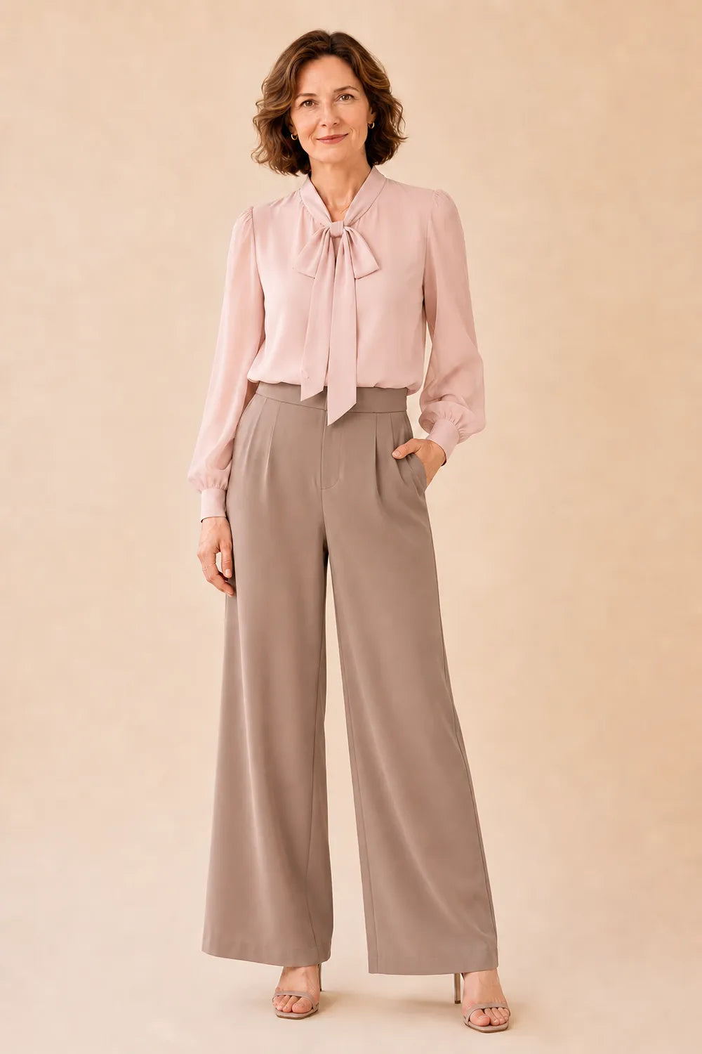 Refined Long Sleeve Blouse and Pant Set