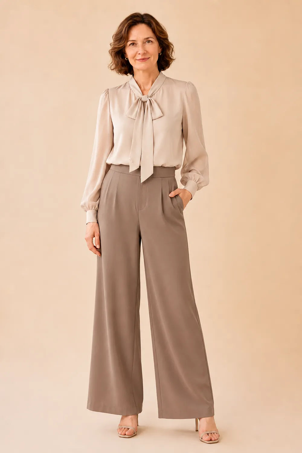 Refined Long Sleeve Blouse and Pant Set