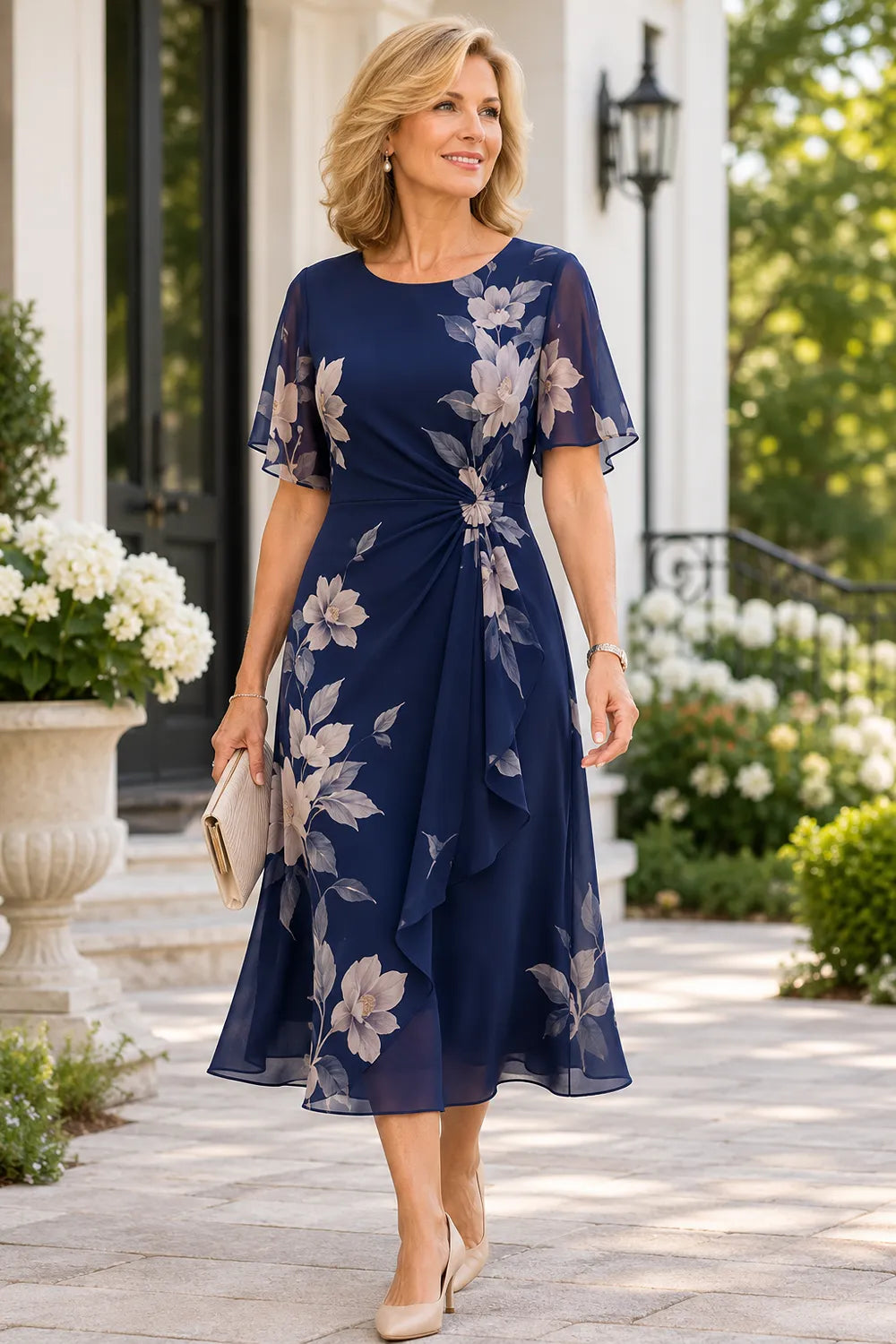 Seraphina Floral Chiffon Formal Dress