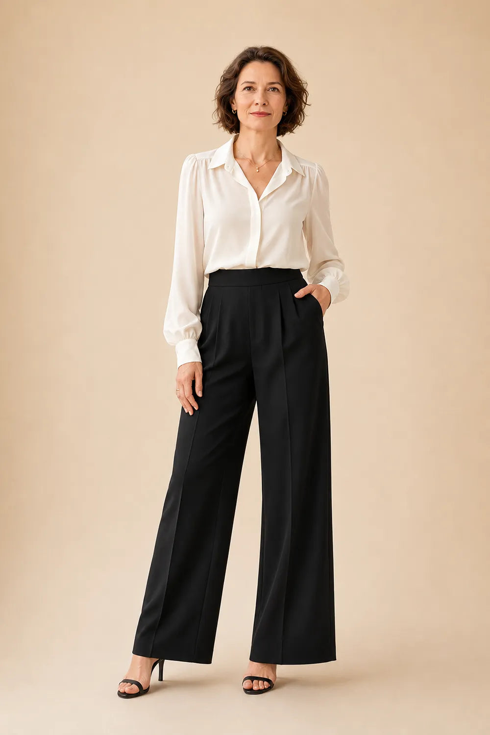 Poised Mother of the Bride Blouse Pant Suit