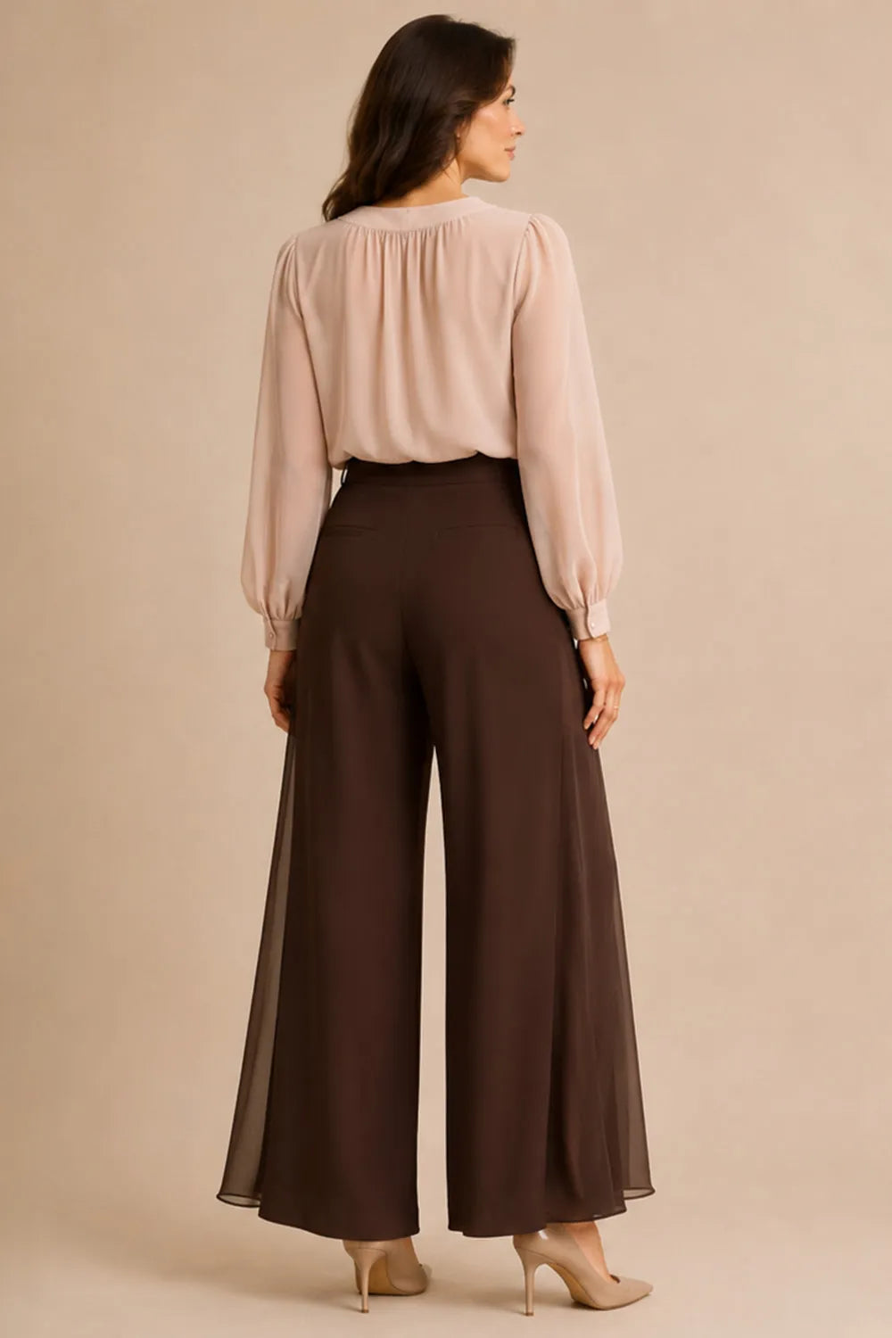 Elegant Wide Leg Formal Pant Suit