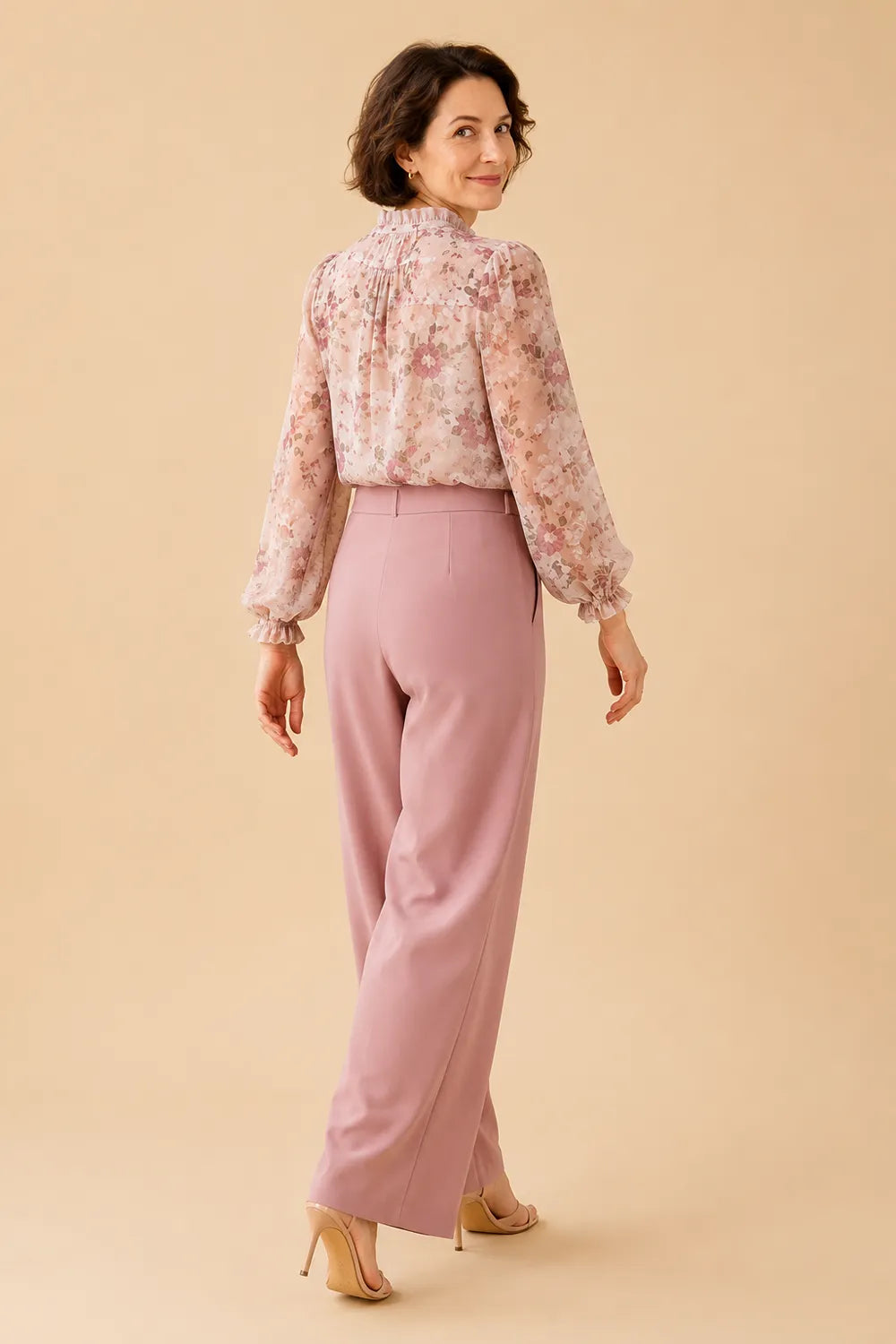 Mother of the Bride Floral Blouse Pant Set