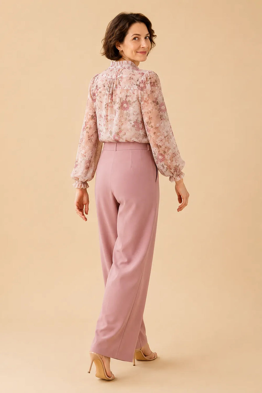 Mother of the Bride Floral Blouse Pant Set