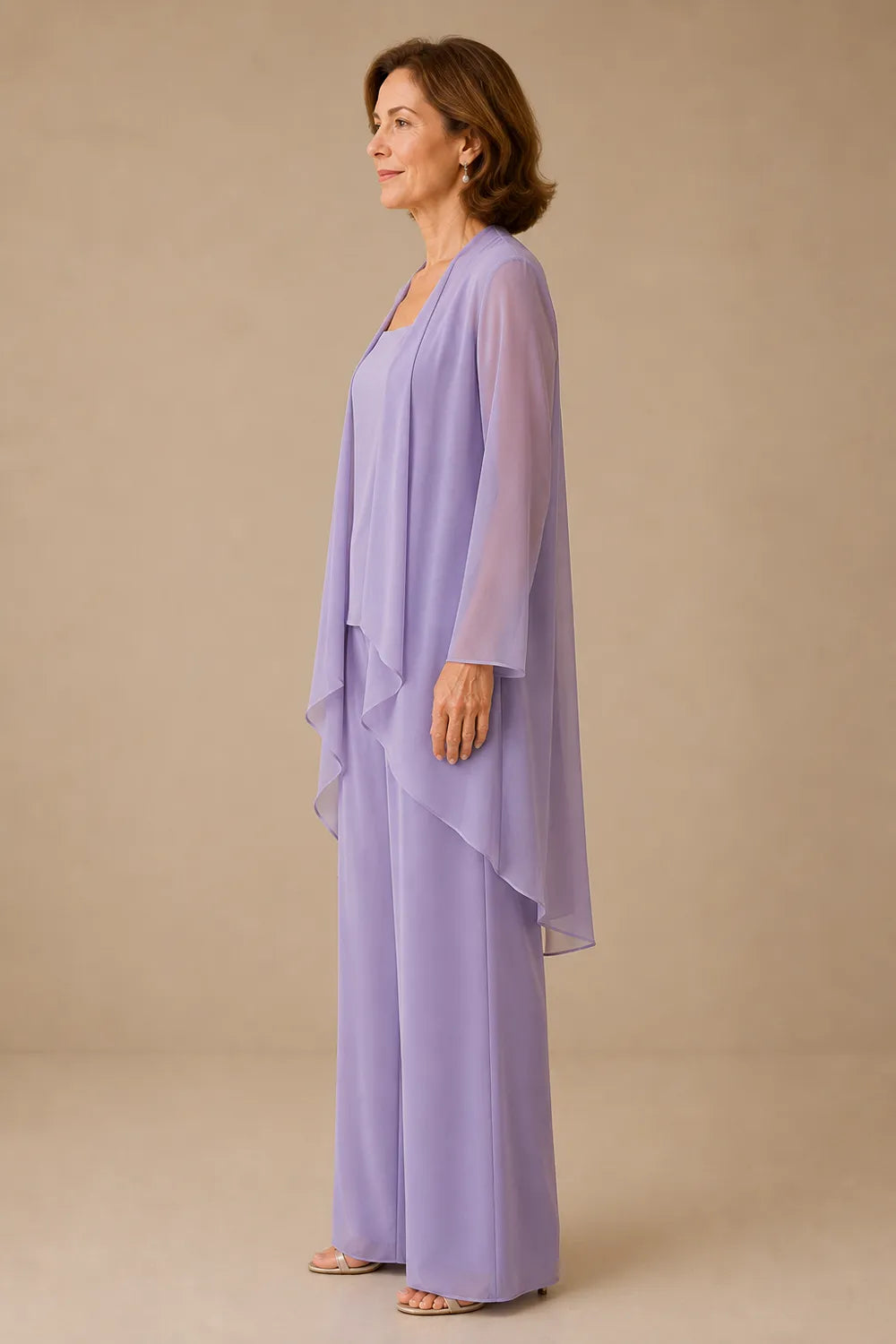 Graceful Mother of the Bride Chiffon Pant Suit