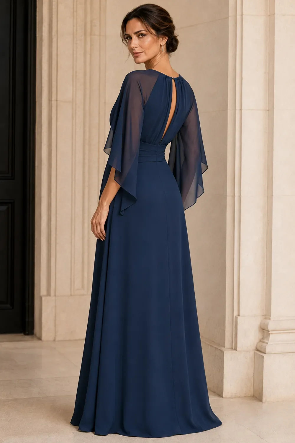 Keyhole Back Mother of the Bride Dress