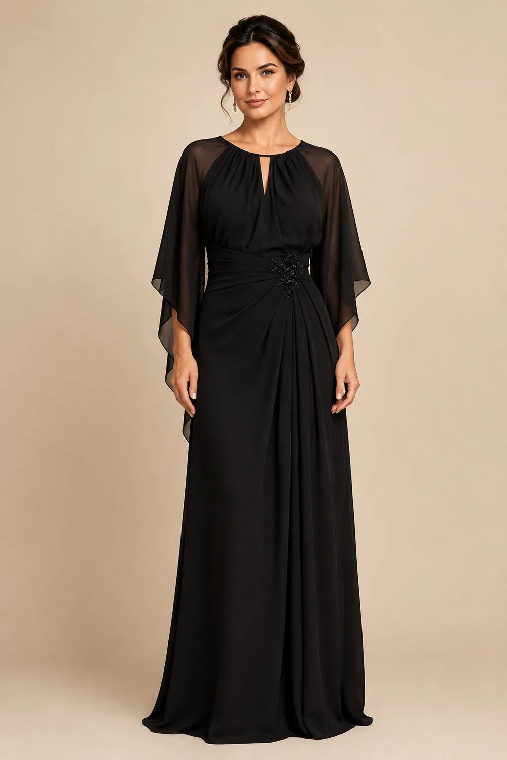 Keyhole Back Mother of the Bride Dress