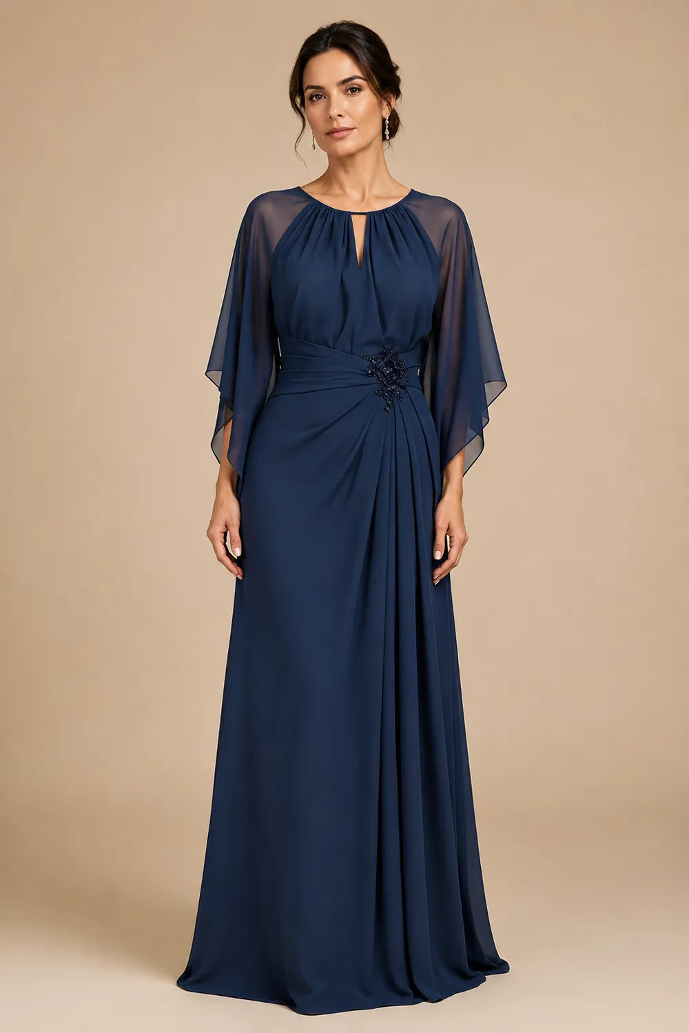 Keyhole Back Mother of the Bride Dress
