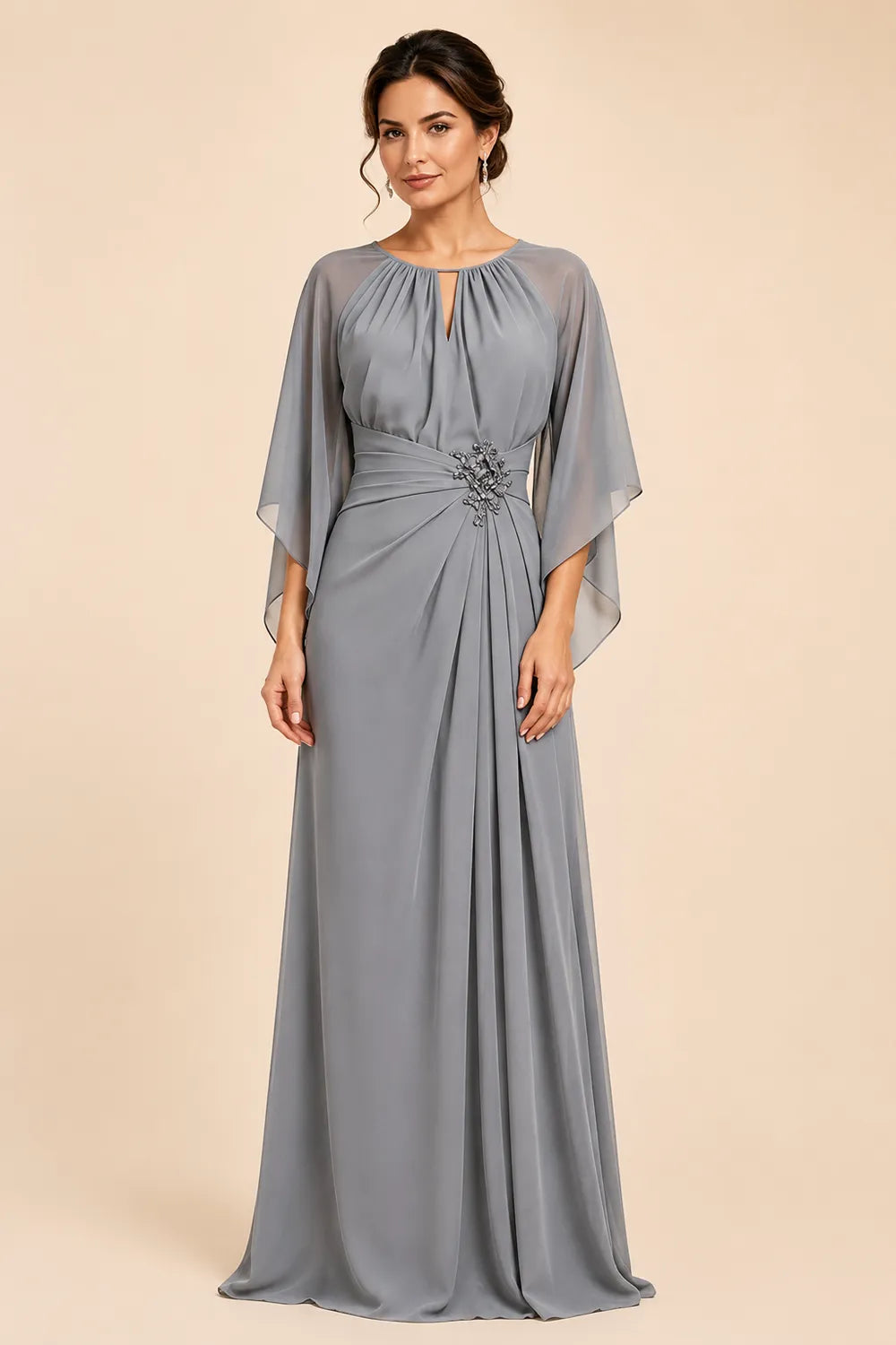 Keyhole Back Mother of the Bride Dress