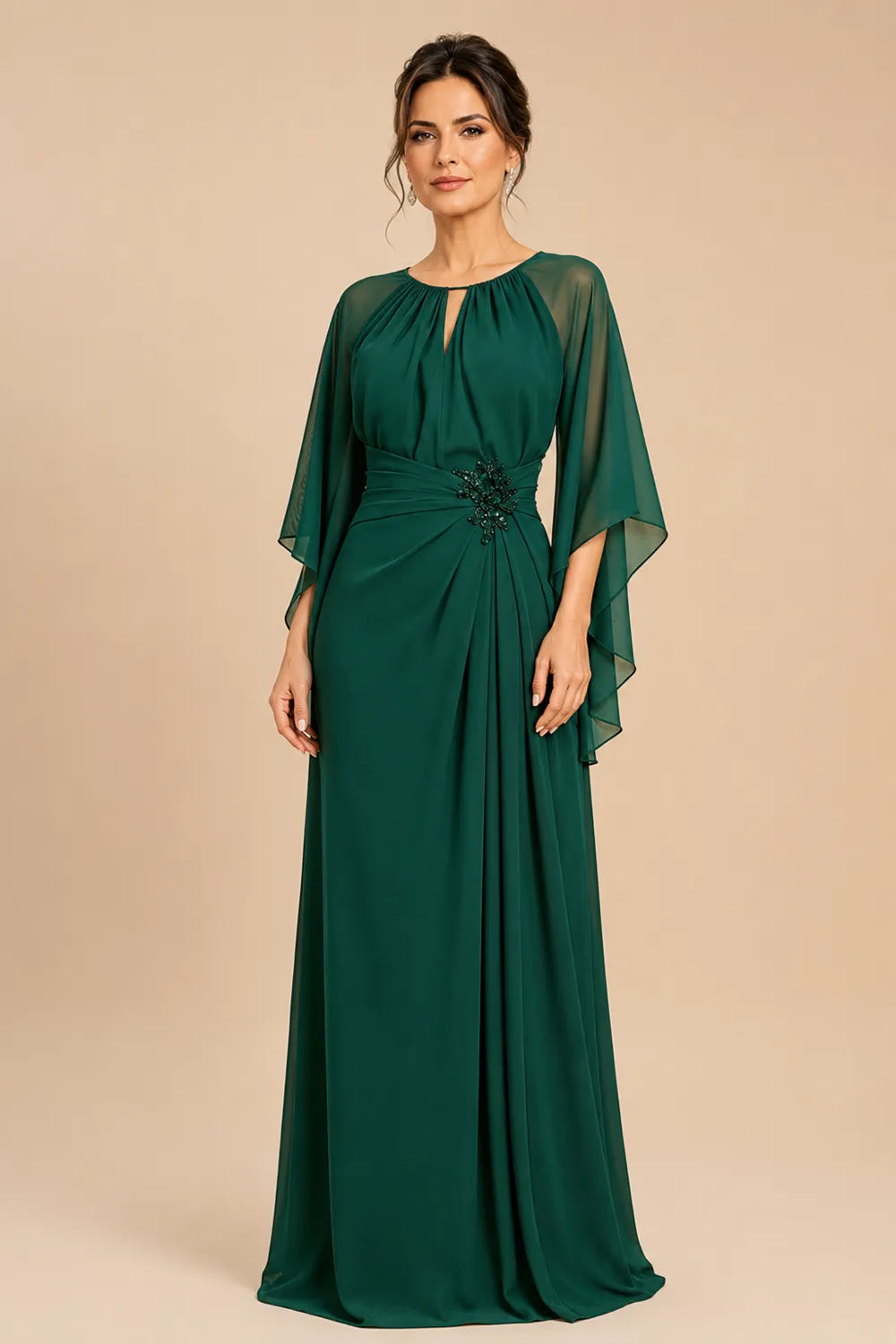 Keyhole Back Mother of the Bride Dress