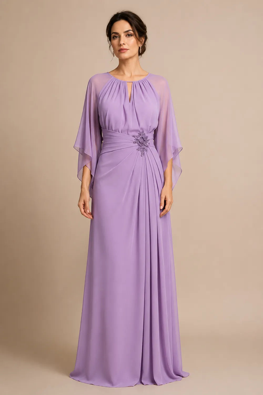 Keyhole Back Mother of the Bride Dress