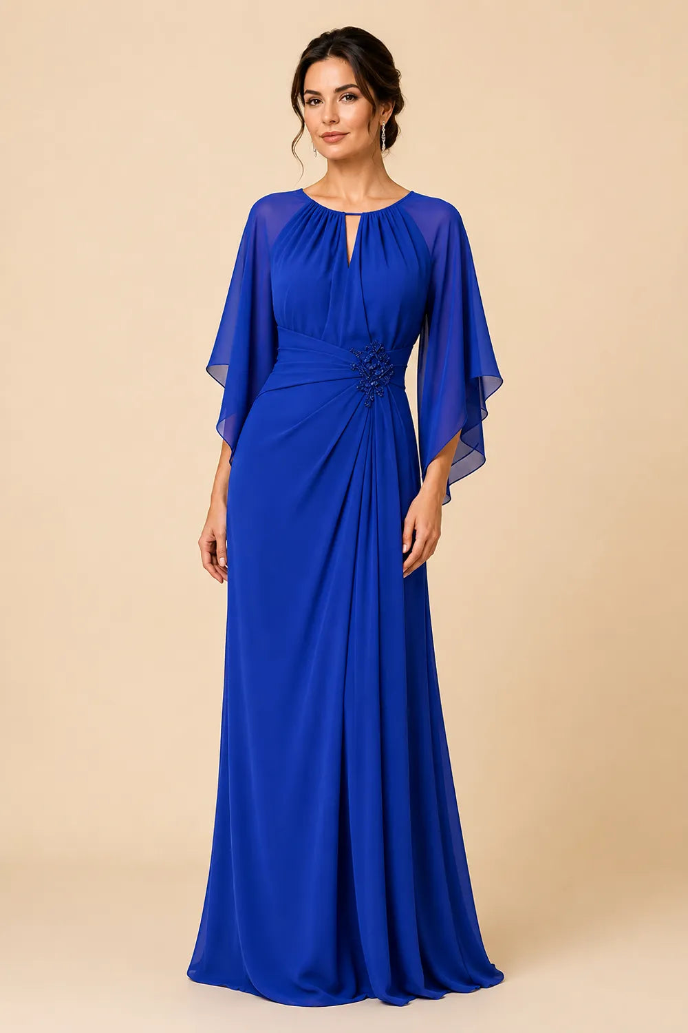 Keyhole Back Mother of the Bride Dress