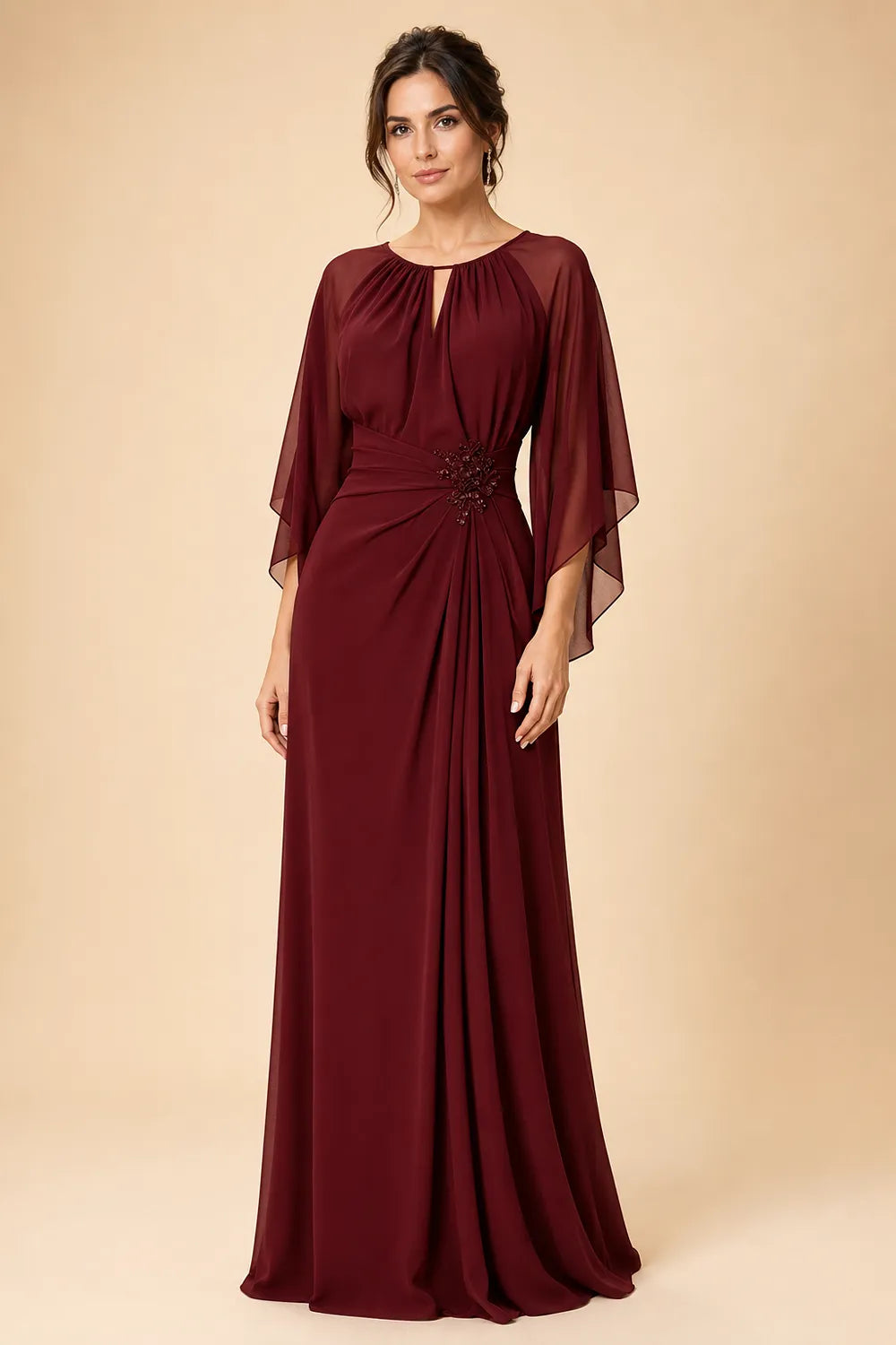 Keyhole Back Mother of the Bride Dress