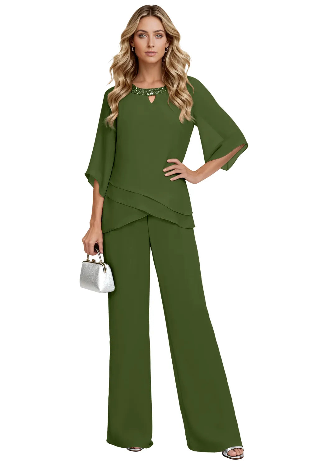 Sophisticated Loose-Fit Formal Pant Set