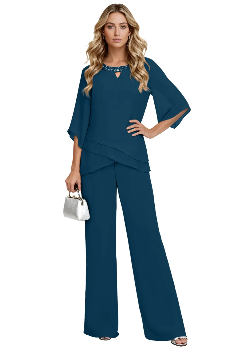 Sophisticated Loose-Fit Formal Pant Set