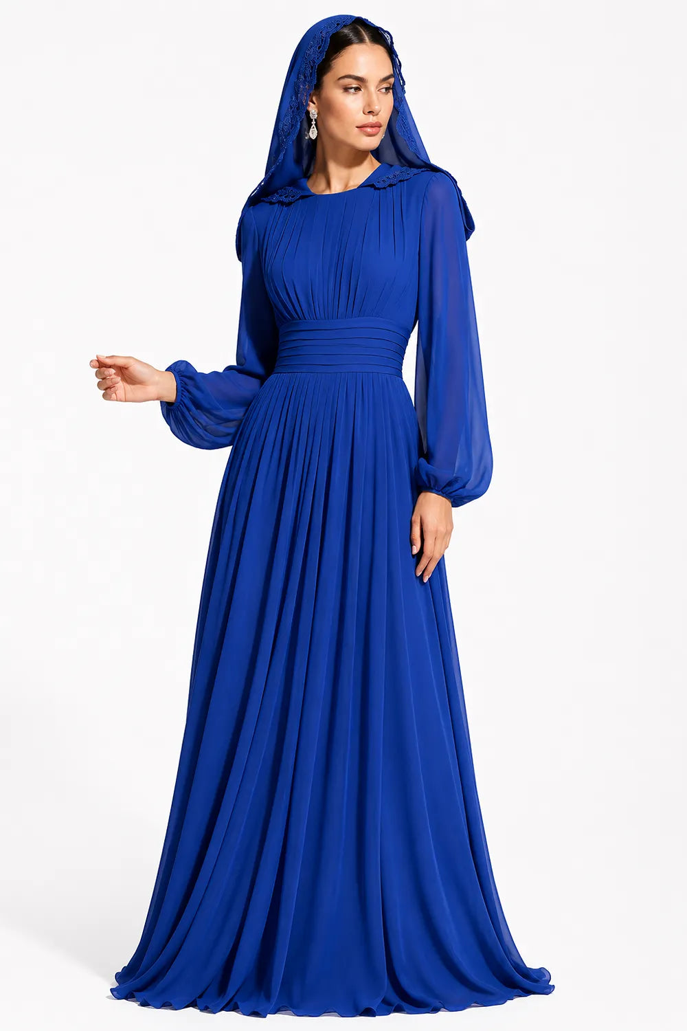 Modest Long Sleeve Wedding Guest Dress