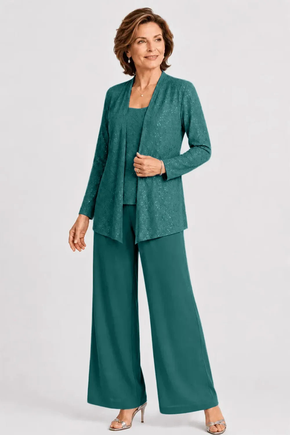 Formal Three-Piece Mother of the Bride Pant Set