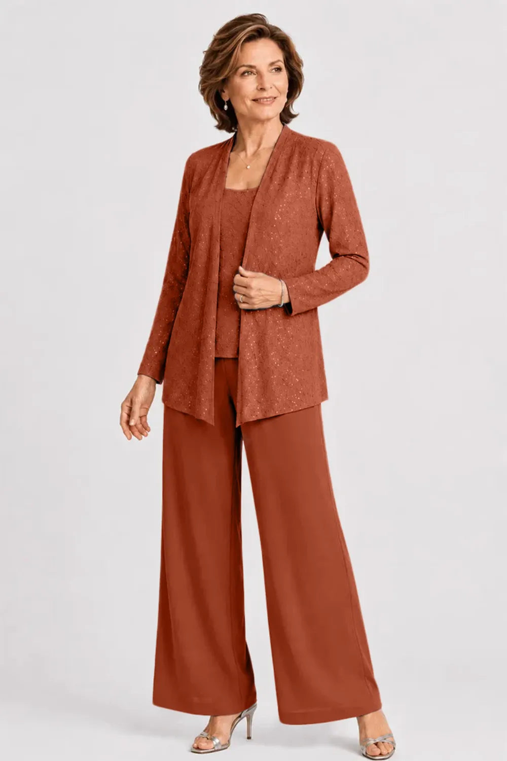 Formal Three-Piece Mother of the Bride Pant Set