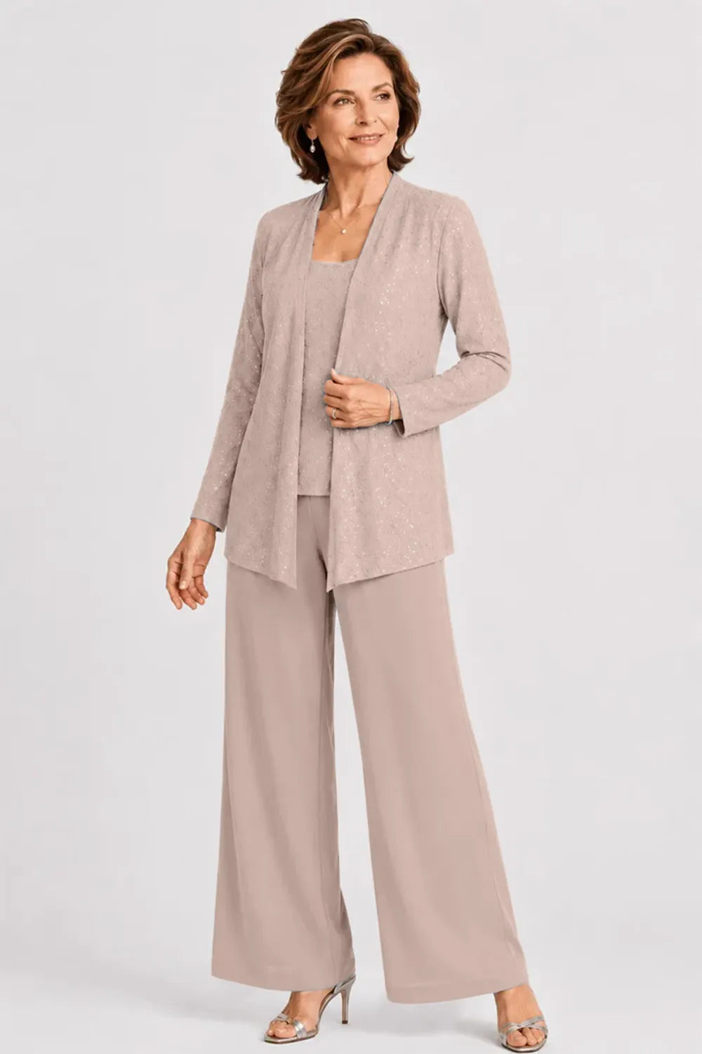 Formal Three-Piece Mother of the Bride Pant Set