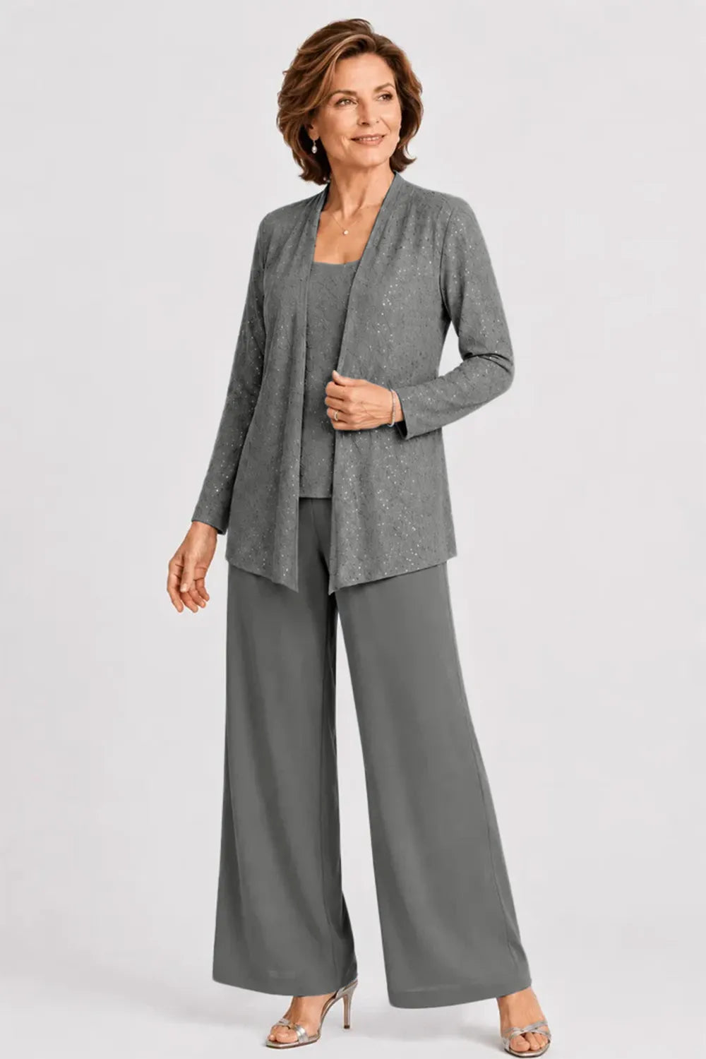 Formal Three-Piece Mother of the Bride Pant Set