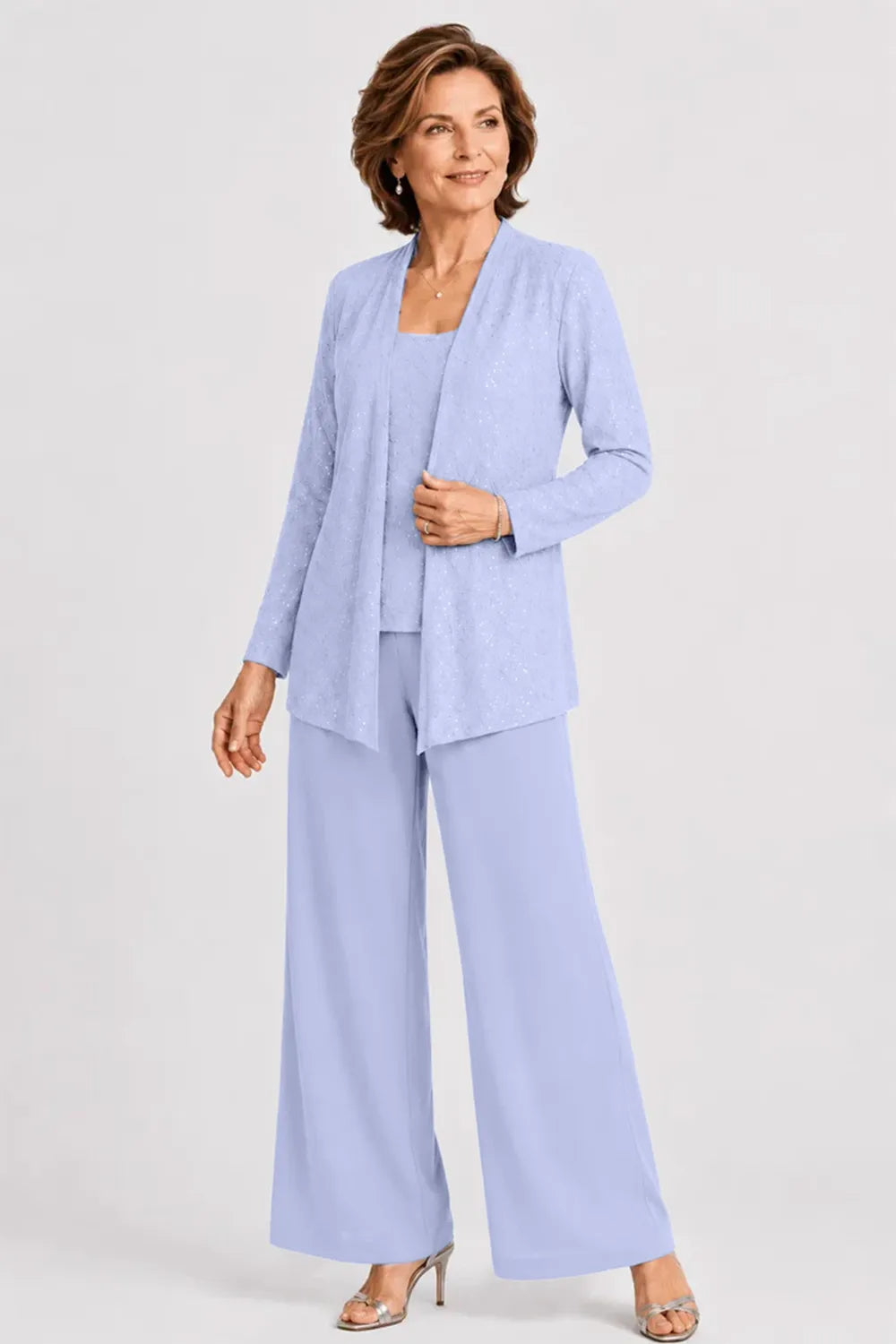 Formal Three-Piece Mother of the Bride Pant Set