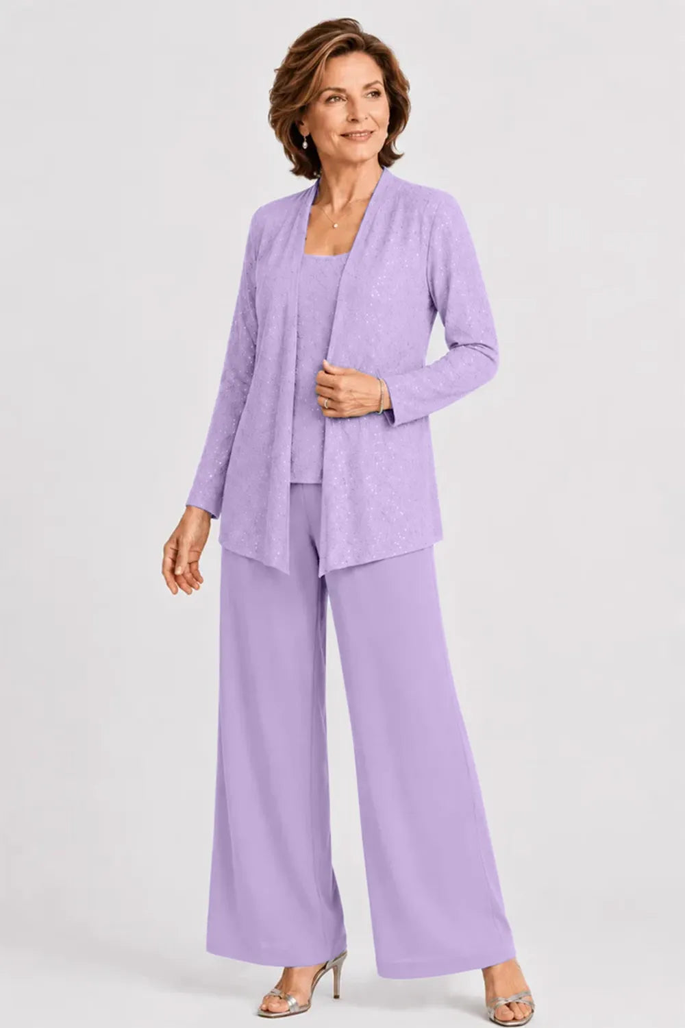 Formal Three-Piece Mother of the Bride Pant Set