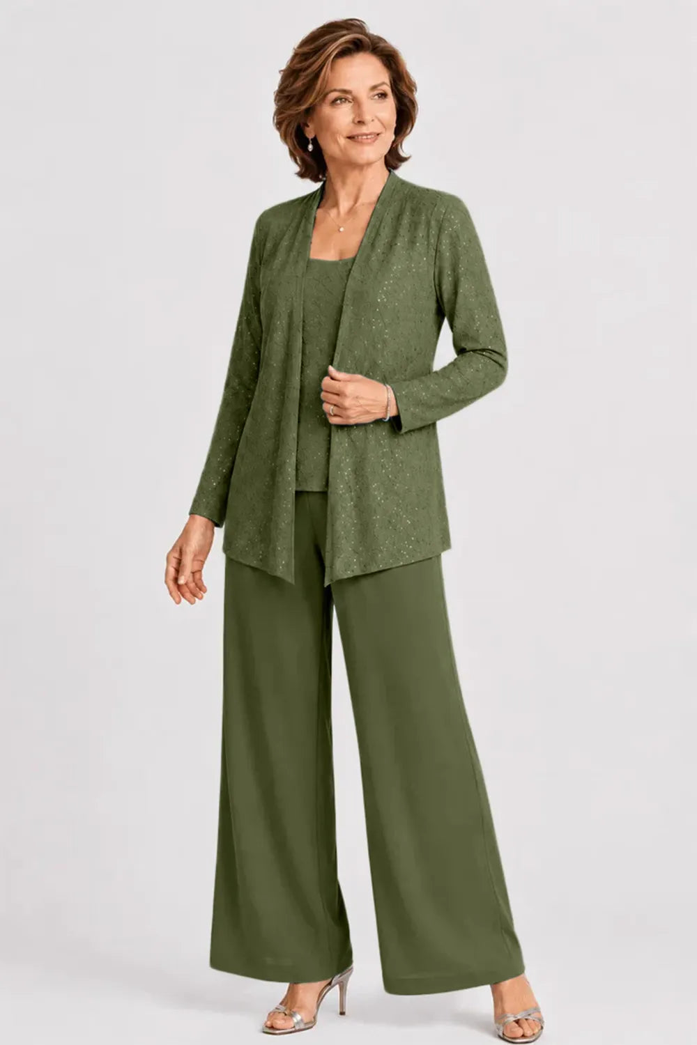Formal Three-Piece Mother of the Bride Pant Set