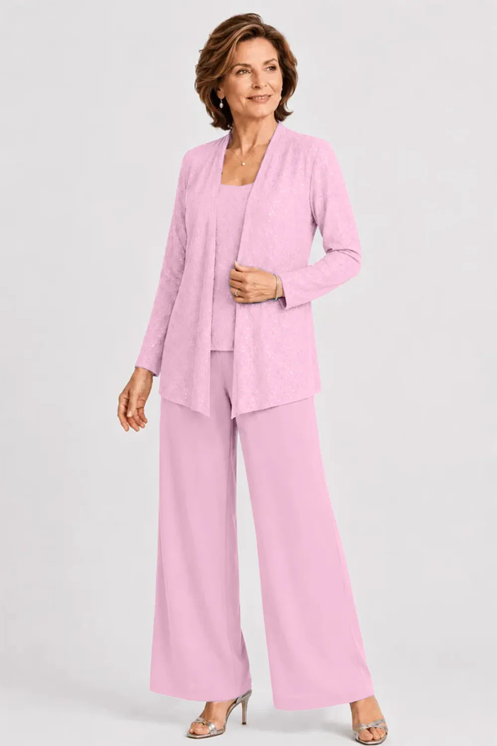 Formal Three-Piece Mother of the Bride Pant Set