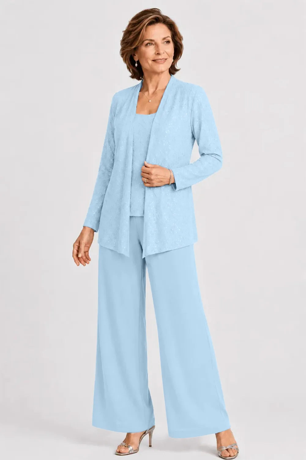 Formal Three-Piece Mother of the Bride Pant Set