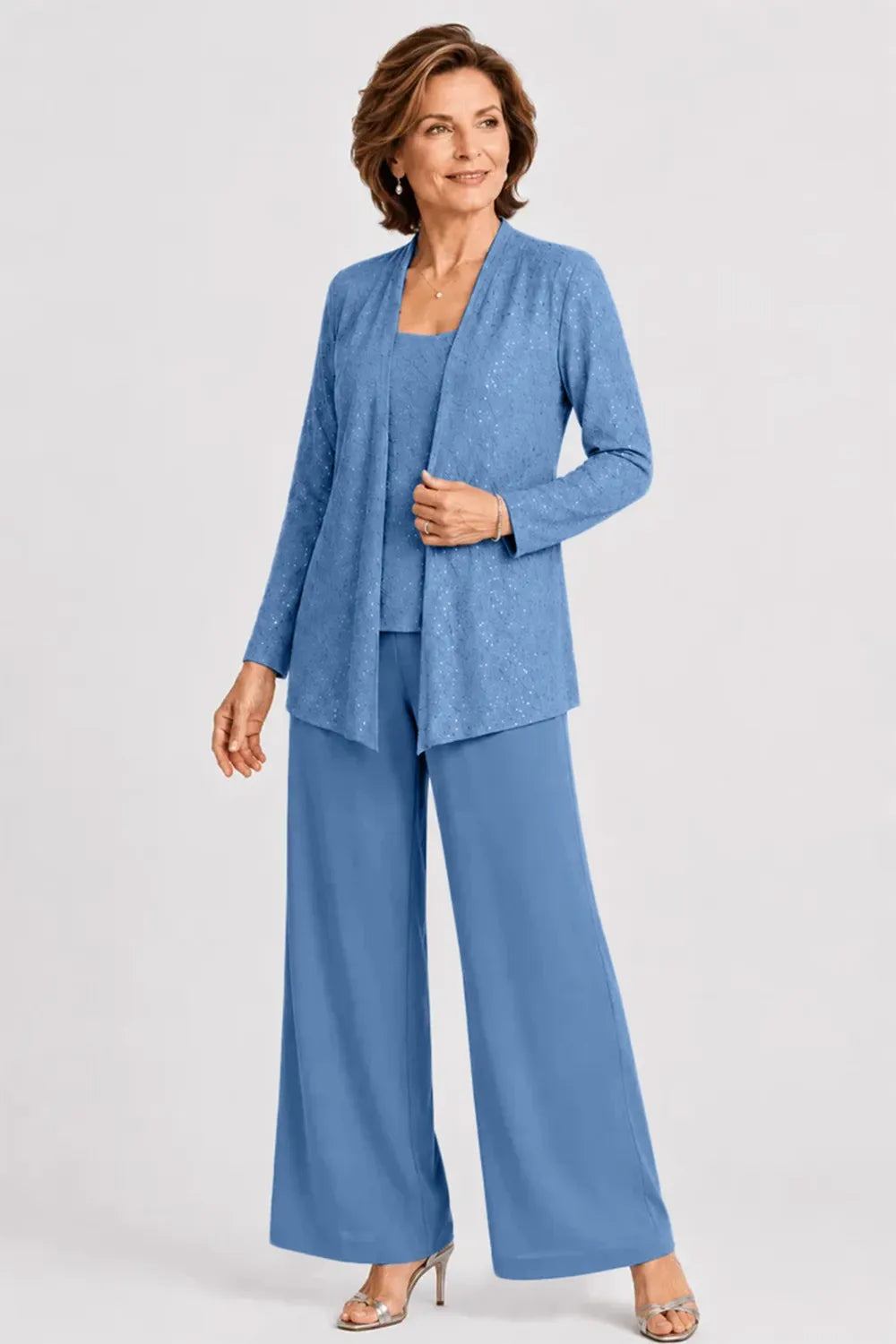 Formal Three-Piece Mother of the Bride Pant Set