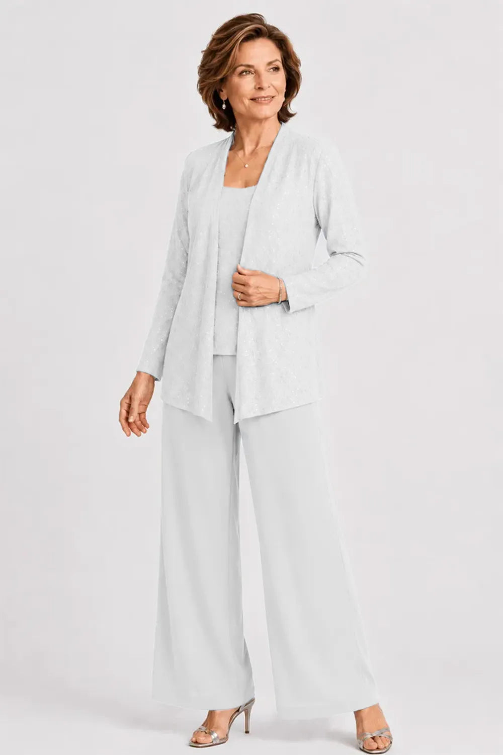 Formal Three-Piece Mother of the Bride Pant Set