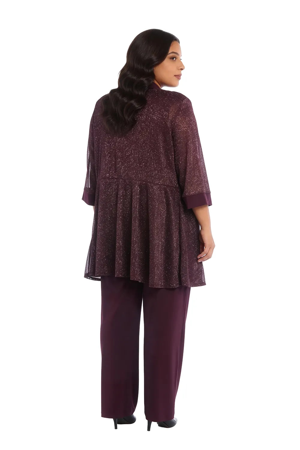 Shimmering Longline Jacket Formal Pant Set