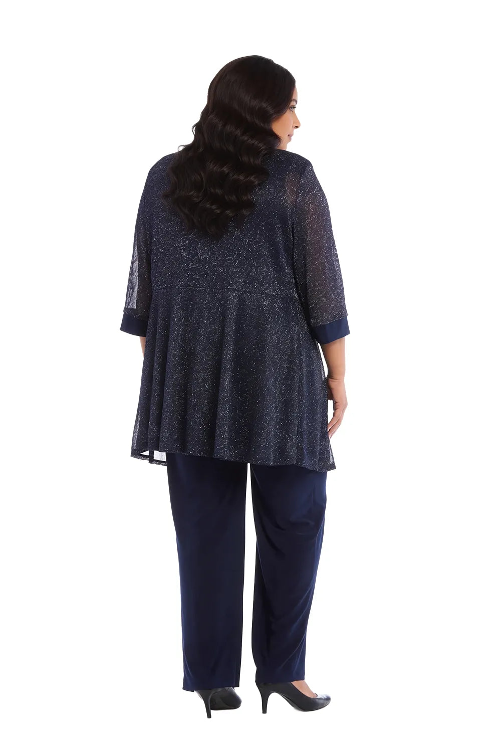 Shimmering Longline Jacket Formal Pant Set
