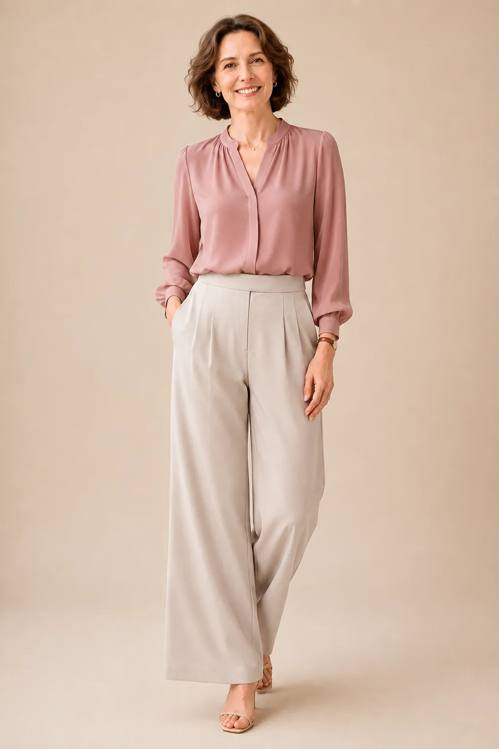 Classy Mother of the Bride Wide Leg Pant Suit