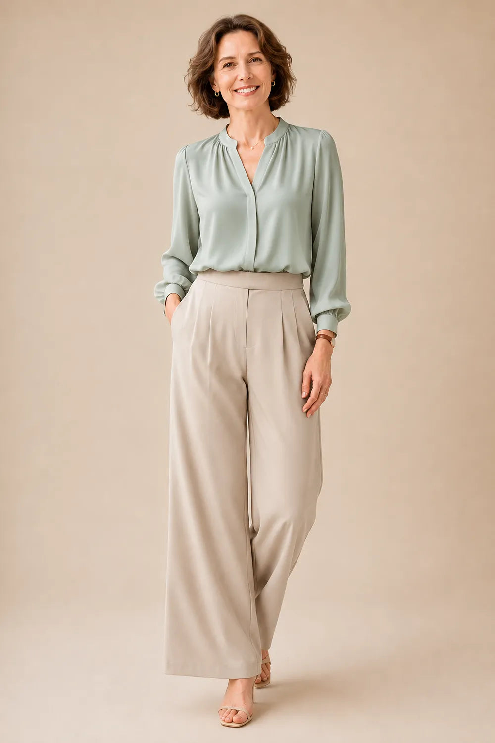 Classy Mother of the Bride Wide Leg Pant Suit