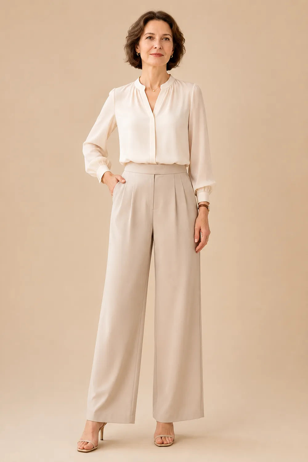 Classy Mother of the Bride Wide Leg Pant Suit
