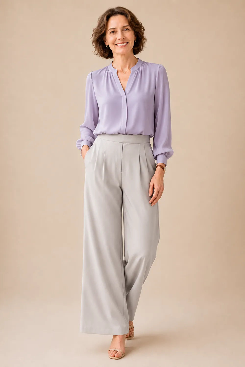 Classy Mother of the Bride Wide Leg Pant Suit