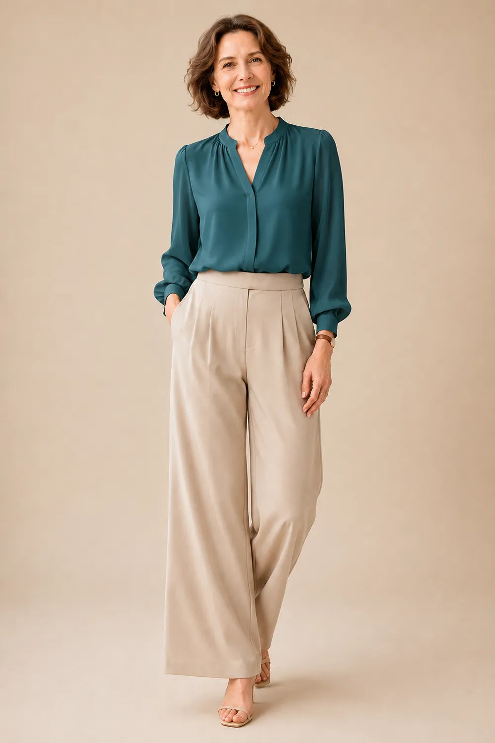 Classy Mother of the Bride Wide Leg Pant Suit