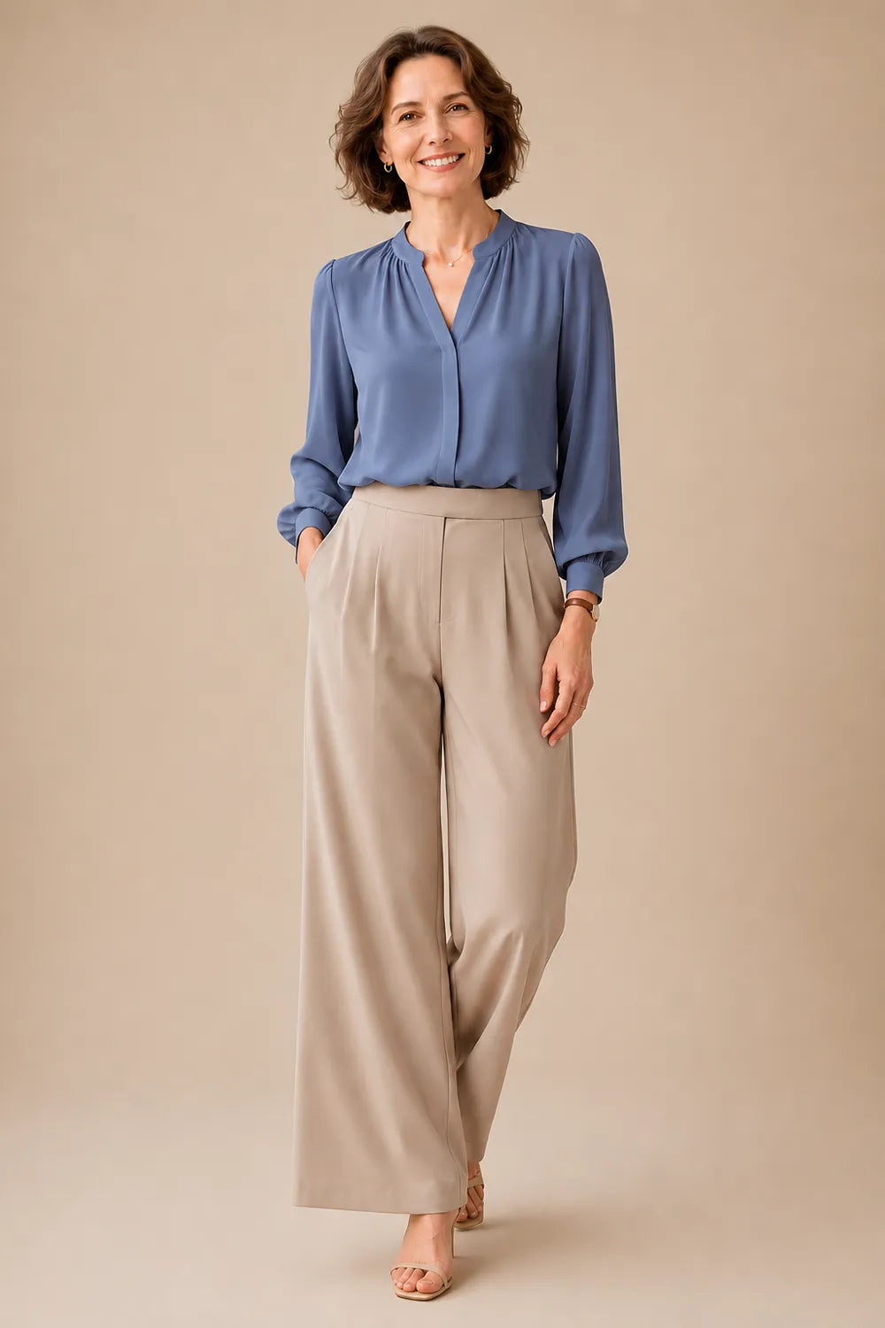 Classy Mother of the Bride Wide Leg Pant Suit