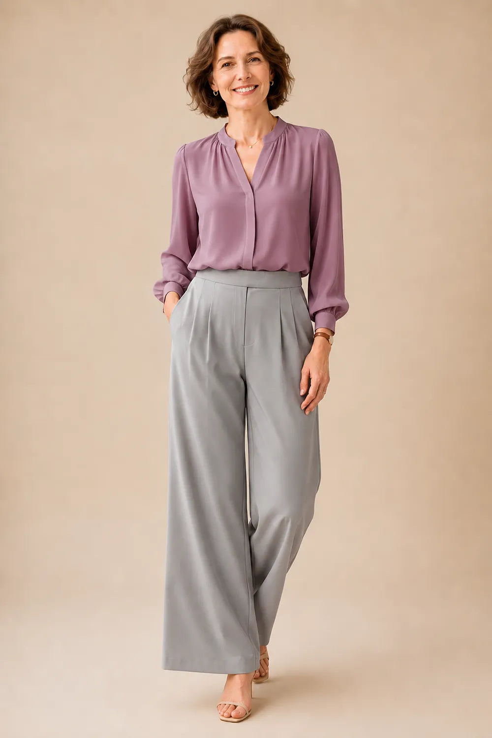 Classy Mother of the Bride Wide Leg Pant Suit