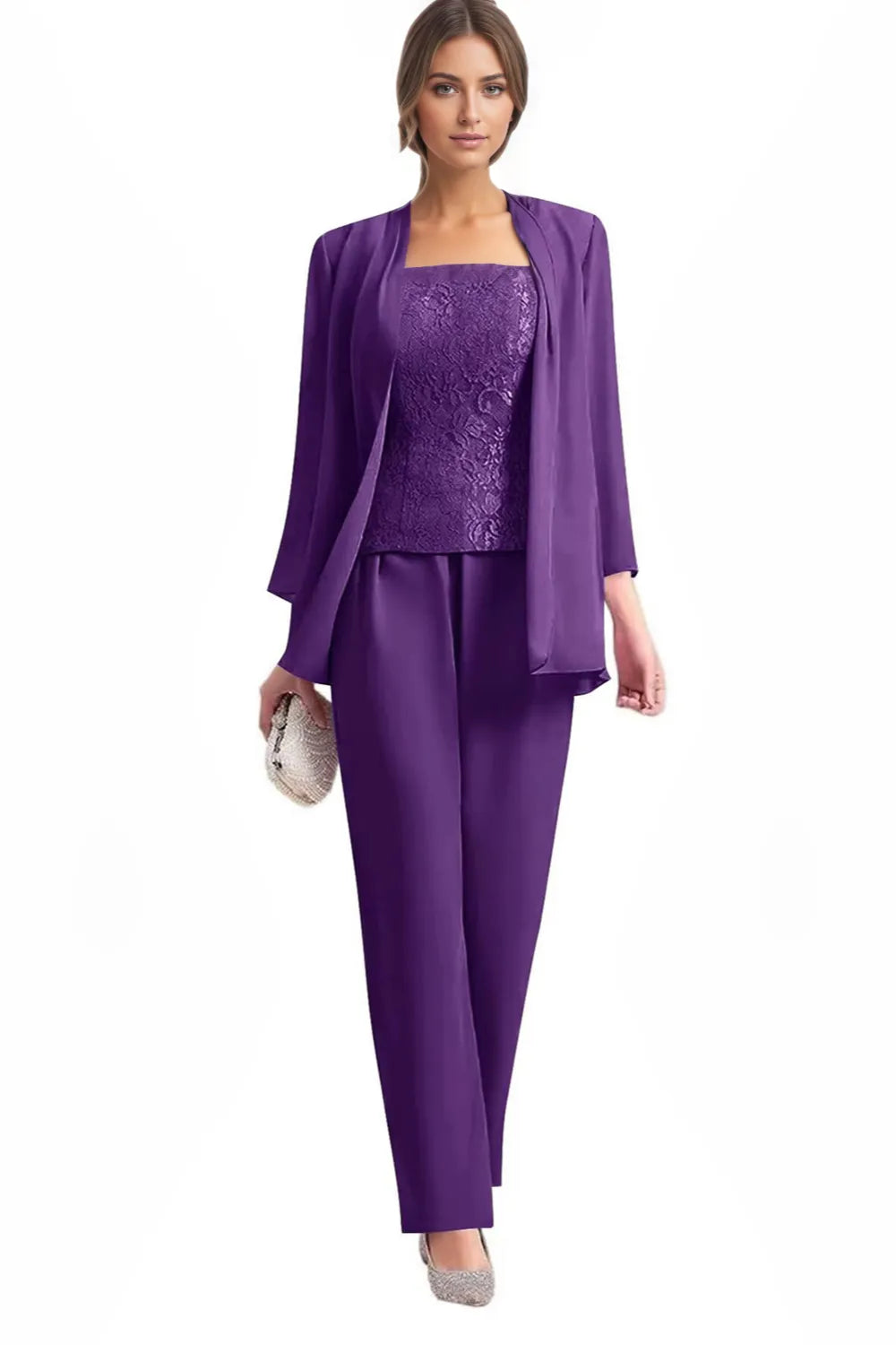 Elegant 3-Piece Formal Pant Suit