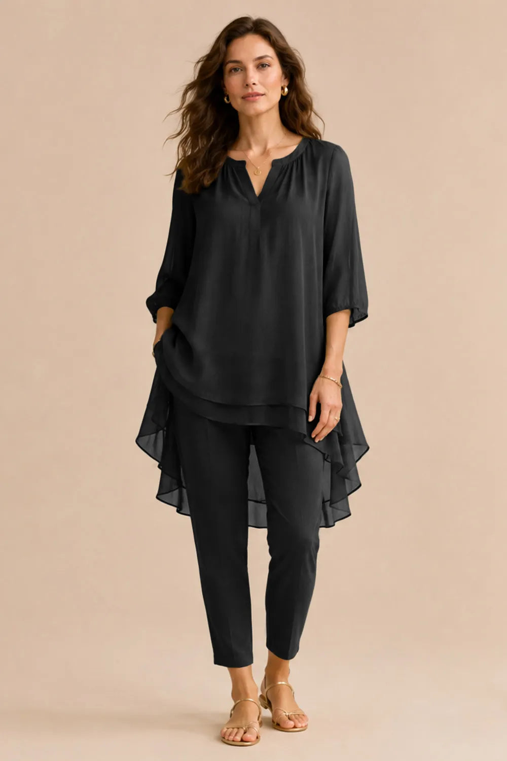 Seraphina Elegant Overlay Pant Ensemble