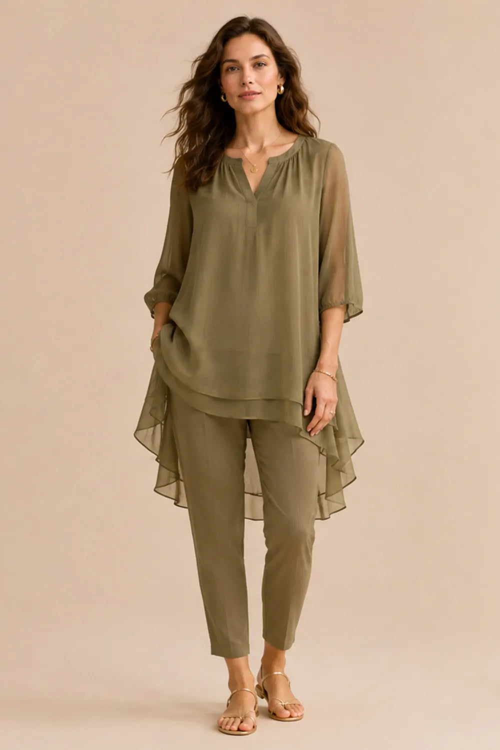 Seraphina Elegant Overlay Pant Ensemble