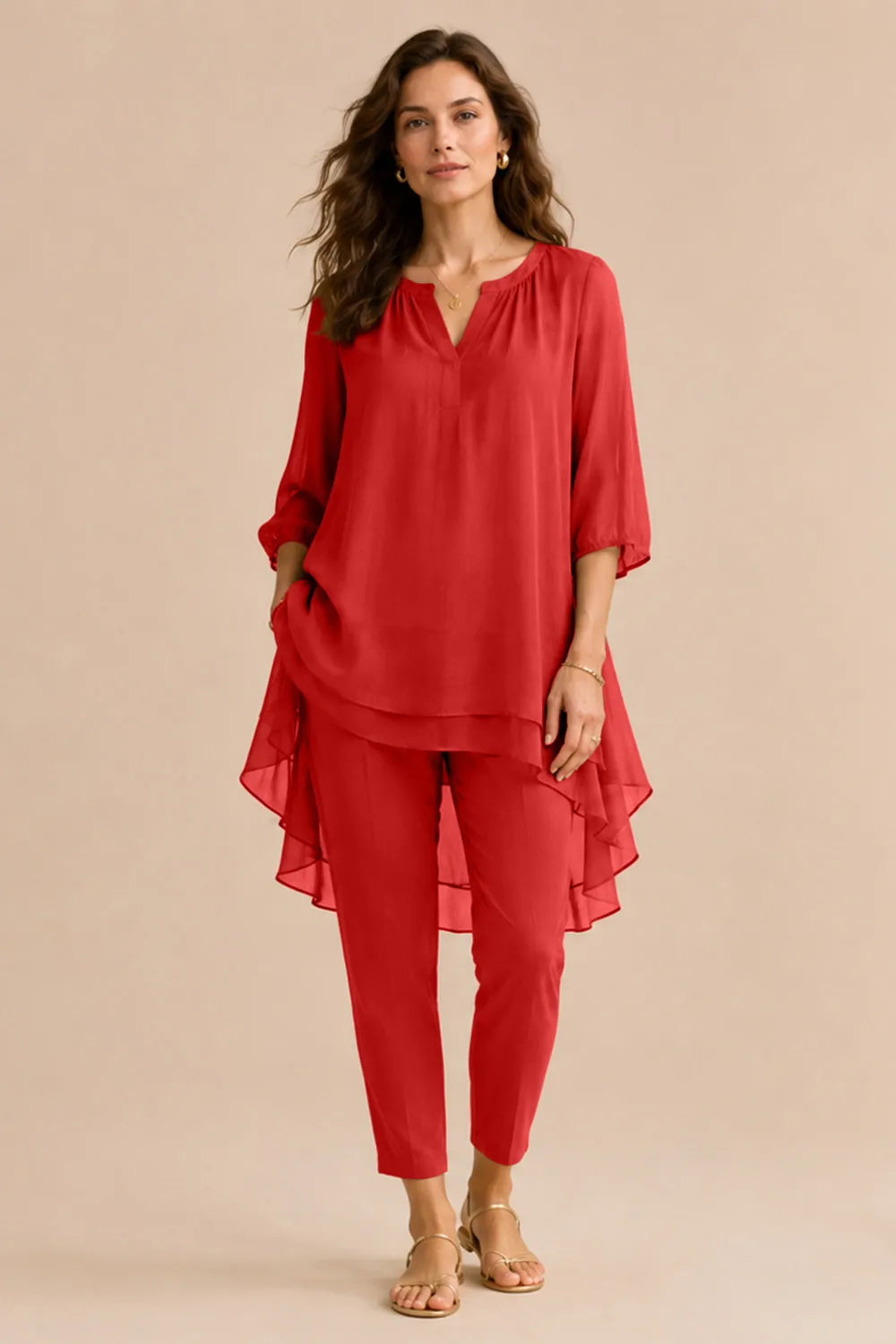 Seraphina Elegant Overlay Pant Ensemble