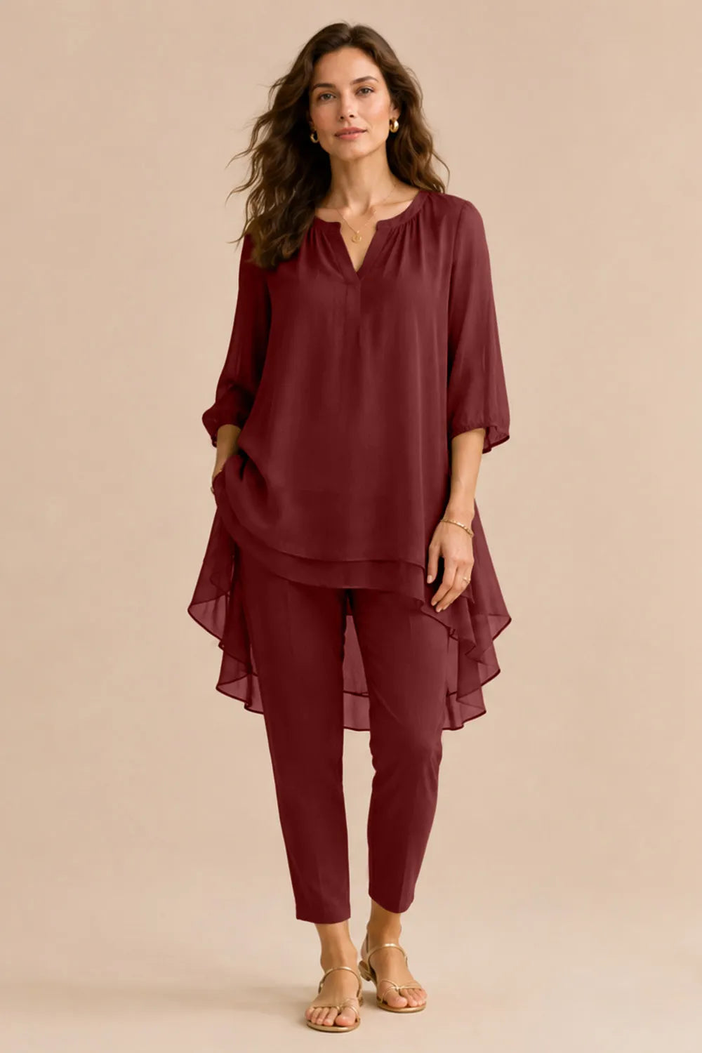 Seraphina Elegant Overlay Pant Ensemble