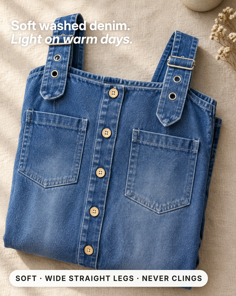 Stevie | Off-Shoulder Denim Jumpsuit