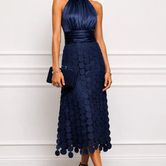 IRÈNE midi dress by THE WHITMORE FAMILY featuring a flowy fabric and stylish design, shown on a model.