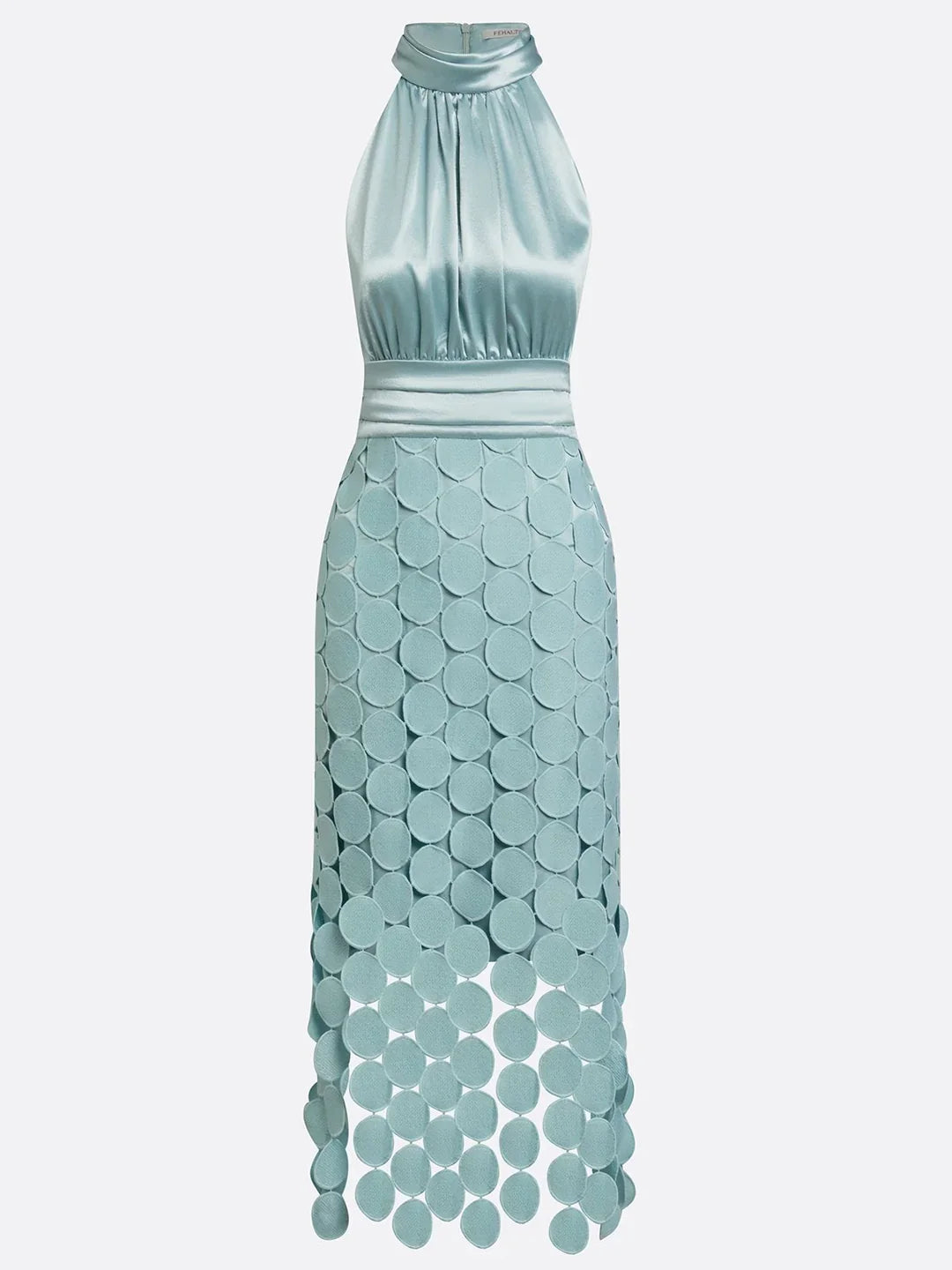 IRÈNE midi dress by THE WHITMORE FAMILY, featuring a stylish, flowy design with a fitted waist and elegant neckline.