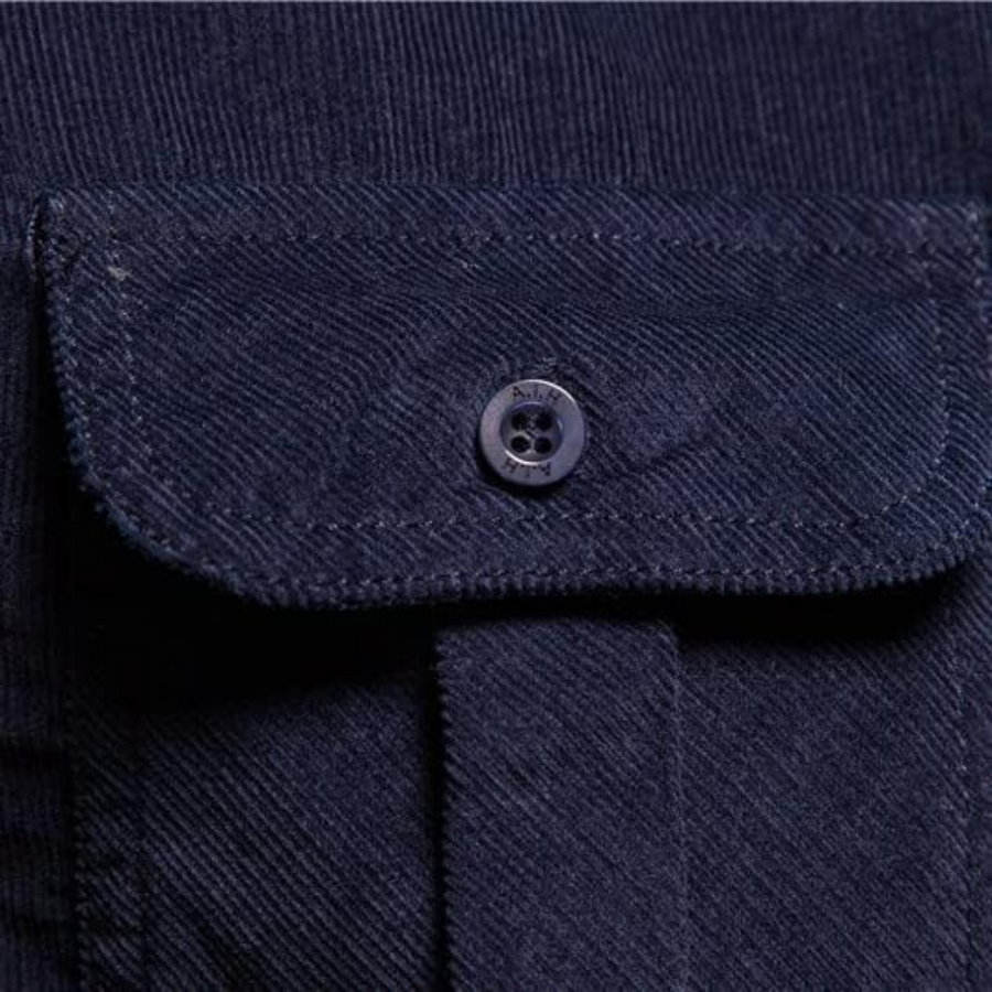 Harry™ Premium Corduroy Shirt in army green by THE WHITMORE FAMILY, featuring a classic corduroy texture and button-down style.