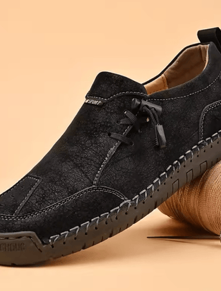 Beige Célya™ ergonomic support sneakers by THE WHITMORE FAMILY, featuring cushioned soles and supportive design for comfortable walking.