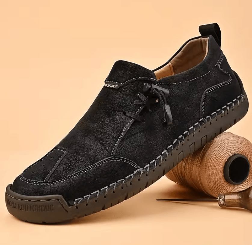 Beige Célya™ ergonomic support sneakers by THE WHITMORE FAMILY, featuring cushioned soles and supportive design for comfortable walking.